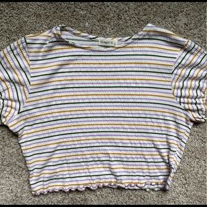 Ginger G striped crop top